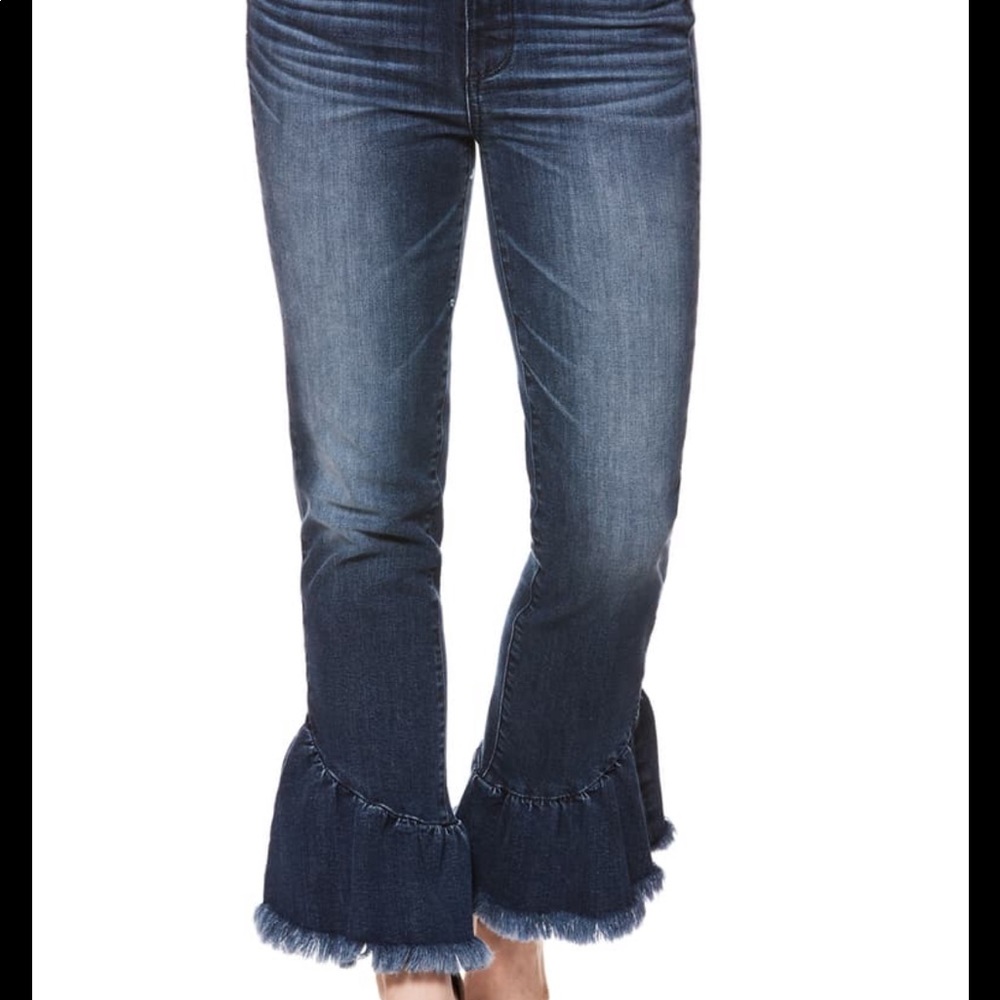 Paige Ruffle Ankle Denim